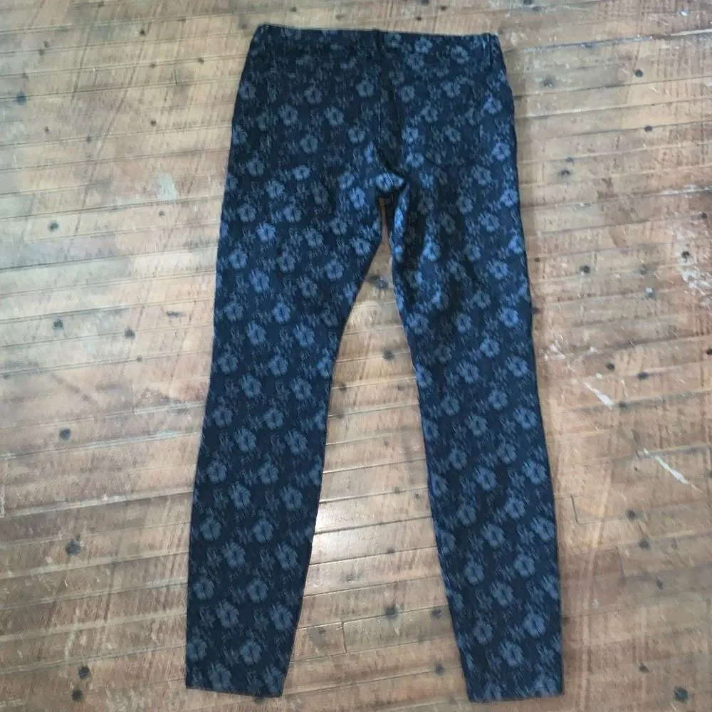 Banana Republic 27 black & gray brocade normcore jeans